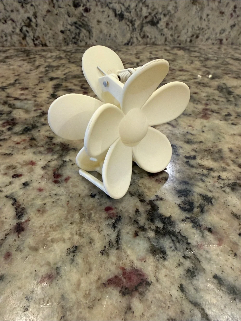 Flower Hair Clips - Red, Peach & White